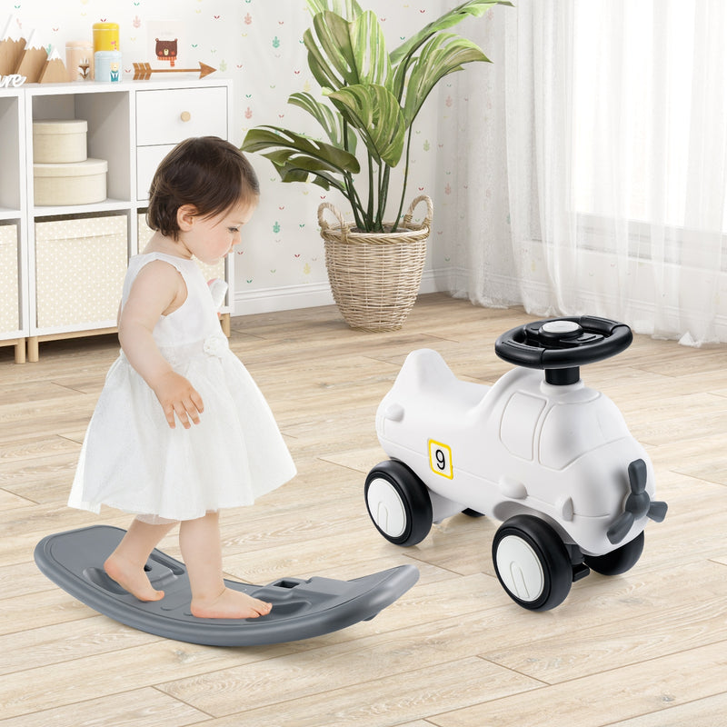 3-in-1 Rocking Horse and Sliding Car with Detachable Balance Board