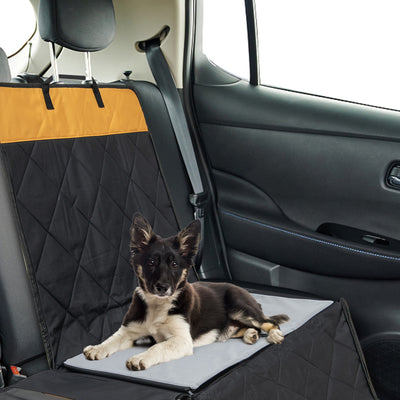 Dog Car Seat Cover with Mesh Window for Small and Medium Dogs-Black