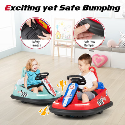 6V kids Ride-on Bumper Car with 360° Spinning and Dual Motors-Red