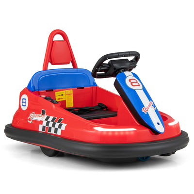 6V kids Ride-on Bumper Car with 360° Spinning and Dual Motors-Red