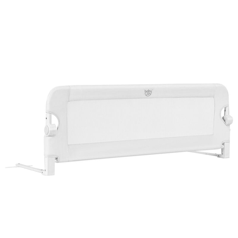 48 Inch Breathable Baby Swing Down Safety Bed Rail Guard-White