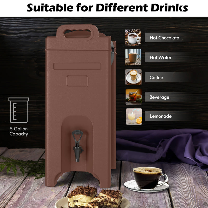 5 Gallon Insulated Beverage Server Dispenser-Coffee