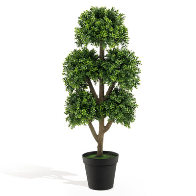 45 Inch Artificial Boxwood Topiary Ball Tree