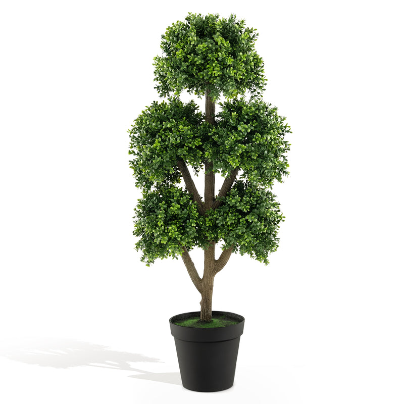 45 Inch Artificial Boxwood Topiary Ball Tree