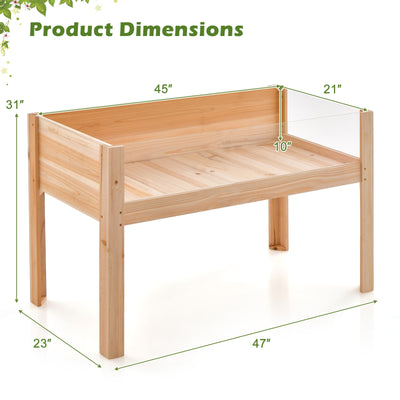 30/47 Inch Wooden Raised Garden Bed-L