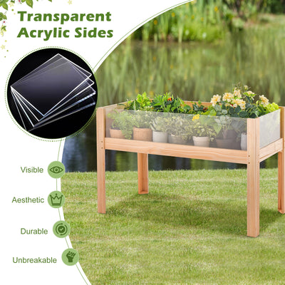 30/47 Inch Wooden Raised Garden Bed-L