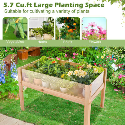 30/47 Inch Wooden Raised Garden Bed-L