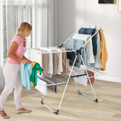 2-level Laundry Drying Rack with Height Adjustable Wings