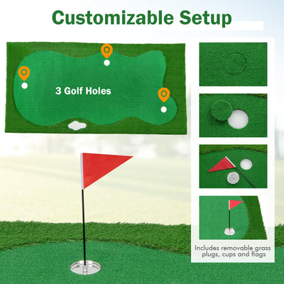 Golf Putting Green with Realistic Artificial Grass Turf-L