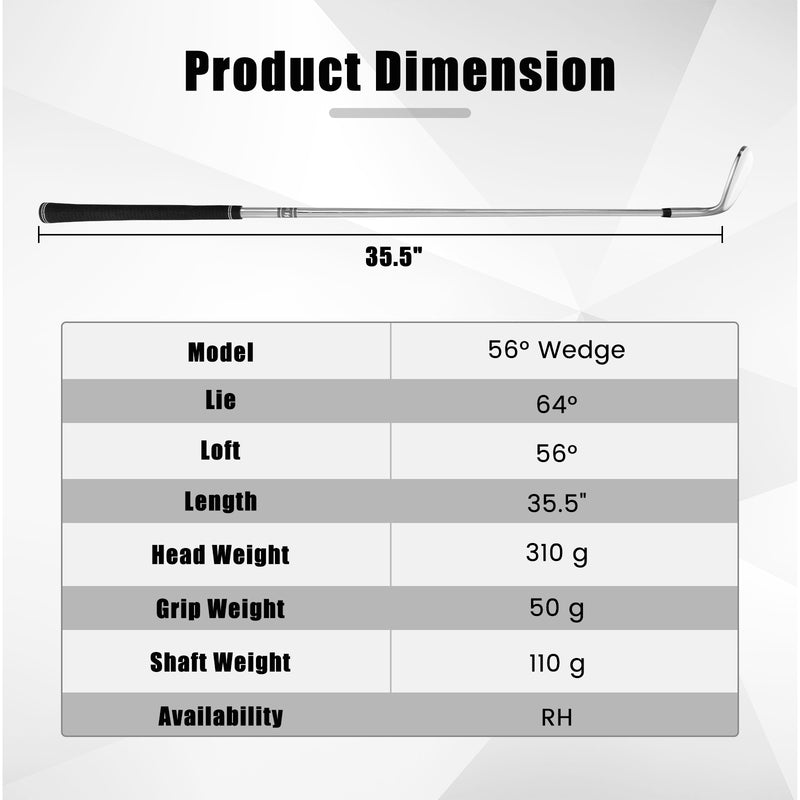 Golf Sand Wedge 56/60 Degree Gap Lob Wedge with Grooves Right Handed-56 Degrees