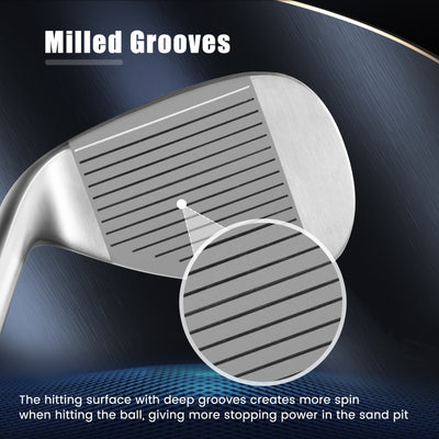 Golf Sand Wedge 56/60 Degree Gap Lob Wedge with Grooves Right Handed-56 Degrees