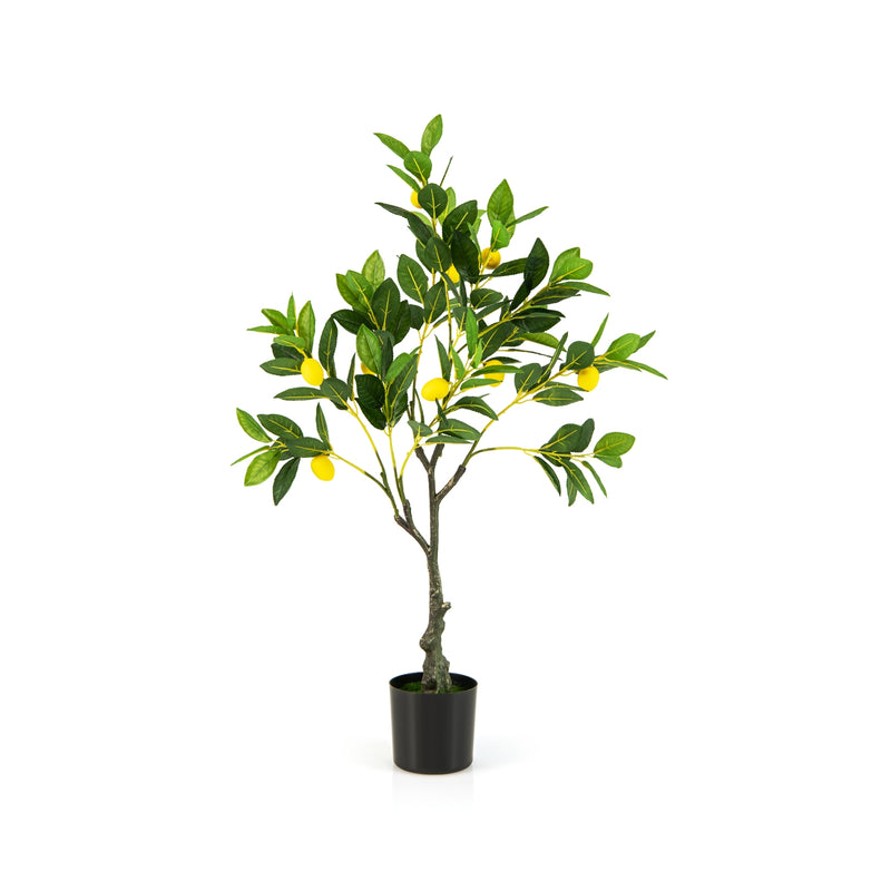 Artificial Lemon Tree 2.6/4/5.2 Feet Tall Fake Lemon Plant wuth Lemon Fruits-2.6 ft