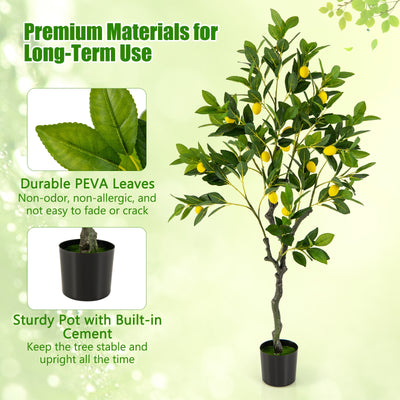 Artificial Lemon Tree 2.6/4/5.2 Feet Tall Fake Lemon Plant wuth Lemon Fruits-4 ft