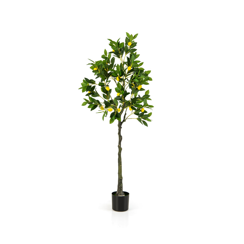 Artificial Lemon Tree 2.6/4/5.2 Feet Tall Fake Lemon Plant wuth Lemon Fruits-5.2 ft