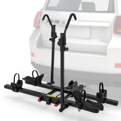 2 Inch Hitch Mount Bike Rack 2-Bike Platform Style Carrier with Tilt-able Design for Easy Trunk Access