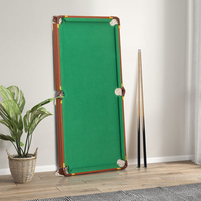 Folding Portable Billiards Table Game Set with Adjustable Foot Levelers