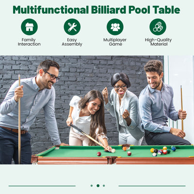 Folding Portable Billiards Table Game Set with Adjustable Foot Levelers