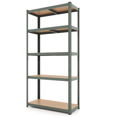 5-Tier Heavy Duty Metal Shelving Unit with 2000 LBS Total Load Capacity-Gray