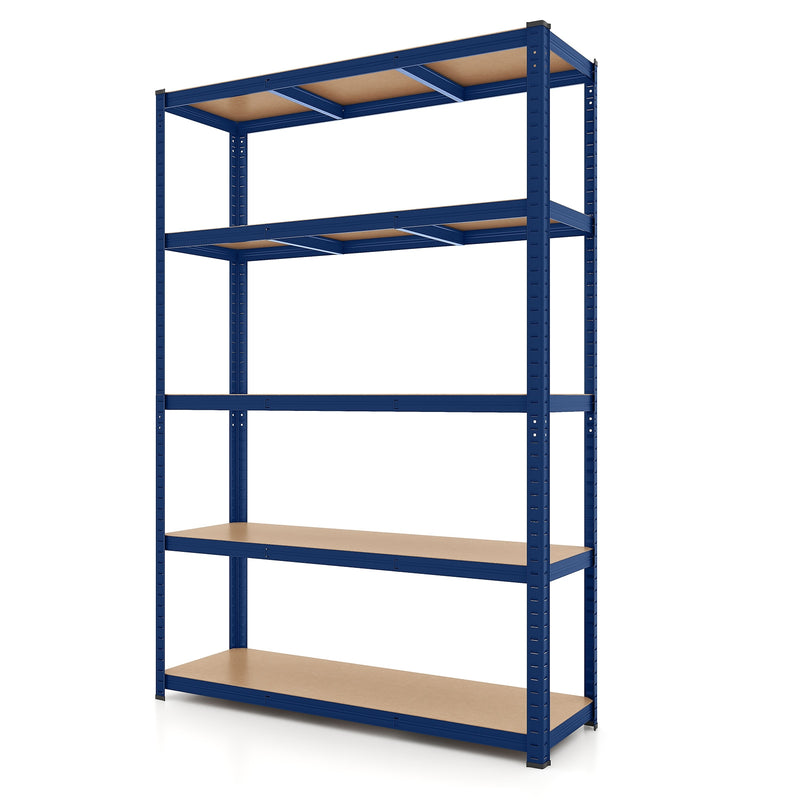 5-Tier Heavy Duty Metal Shelving Unit with 2200 LBS Total Load Capacity-Blue