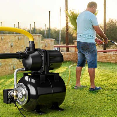 1200 W Garden Water Pump Shallow Well Pressurized Irrigation-Black