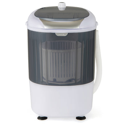 Portable Mini Washing Machine Semi-Automatic Washer and Spinner Combo with Single Tub-Gray