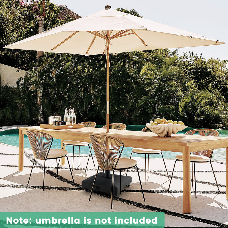 Fillable Umbrella Base Stand with Lockable Universal Wheels