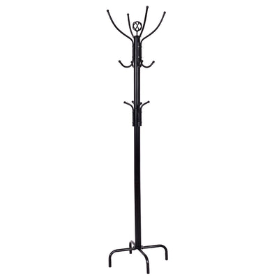 Metal Coat Rack with 12 Hooks