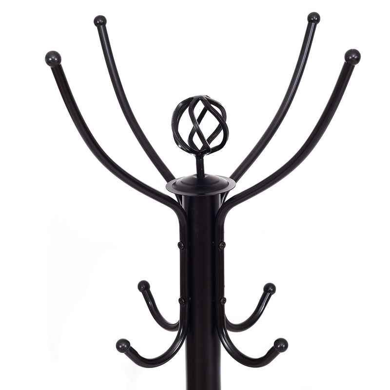 Metal Coat Rack with 12 Hooks