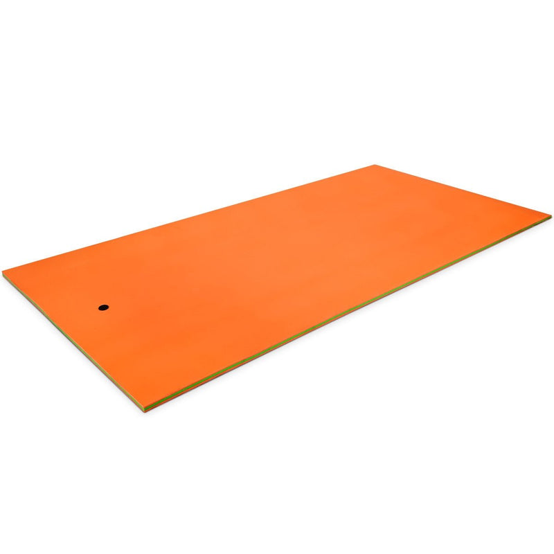 12 x 6 Feet 3 Layer Floating Water Pad-Orange - Relaxacare