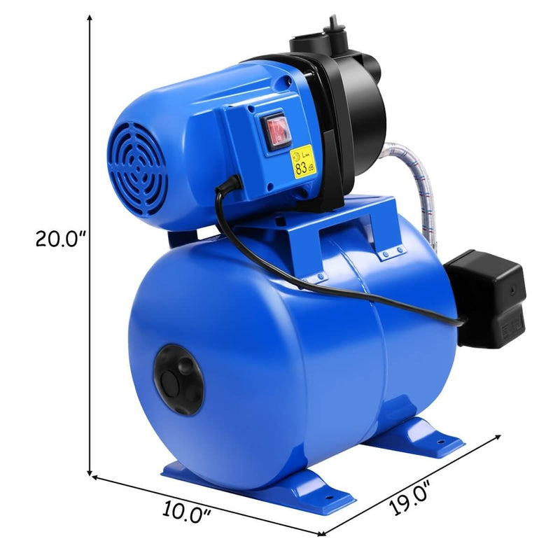 1200W Garden Water Pump Shallow Well Pressurized Home Irrigation 1000GPH - Relaxacare