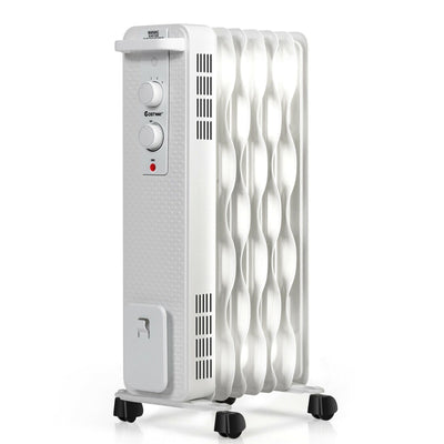 1500 W Oil-Filled Heater Portable Radiator Space Heater with Adjustable Thermostat - Relaxacare