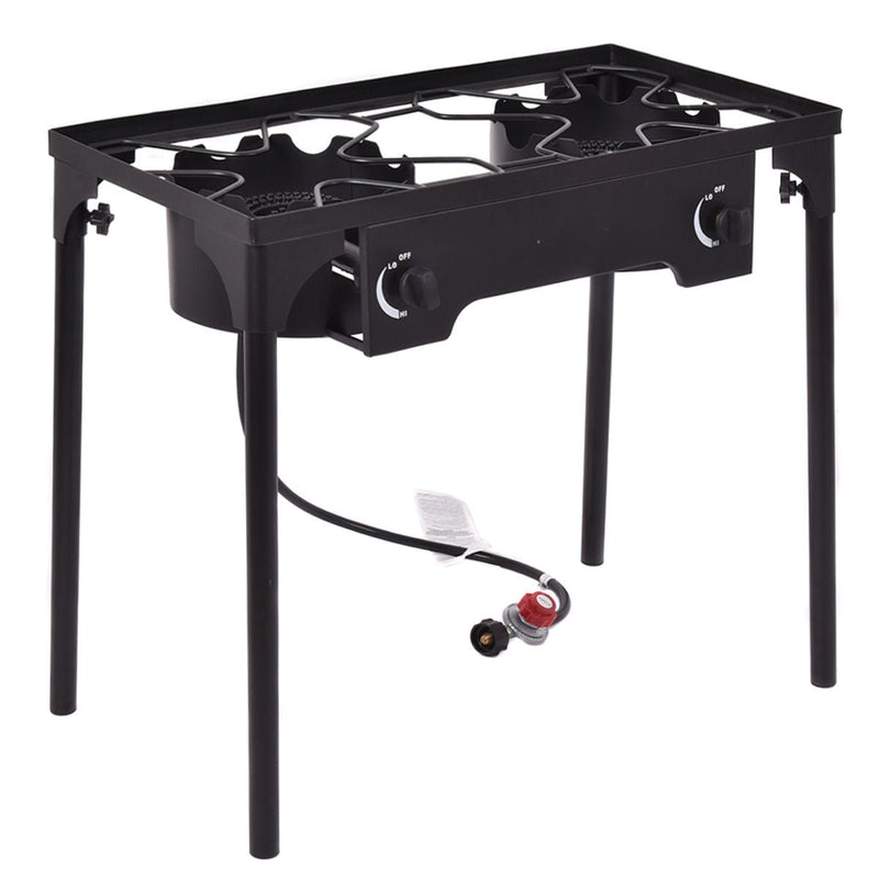 150000 BTU Double Burner Outdoor Stove BBQ Grill - Relaxacare