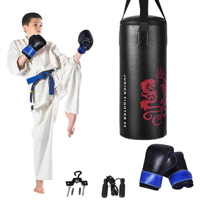 2 Feet Kids Gloves Skipping Rope Boxing Set - Relaxacare