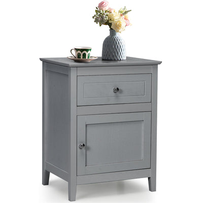 2-Tier Accent Table with Spacious Tabletop-Gray - Relaxacare