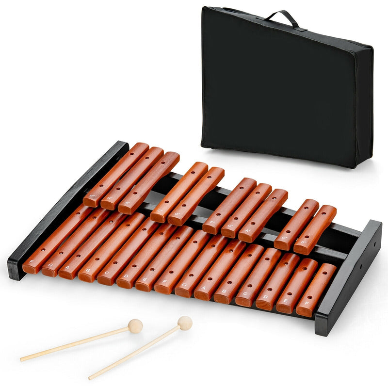 25 Note Xylophone Wooden Percussion Educational Instrument with 2 Mallets - Relaxacare