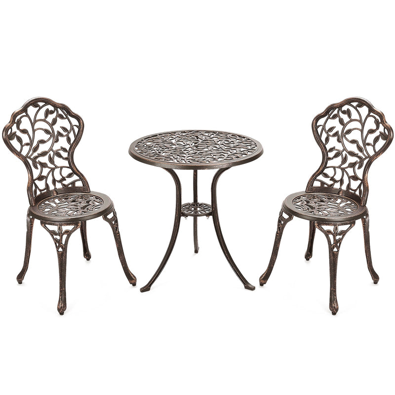 3 Pieces Cast Aluminum Bistro Set - Relaxacare