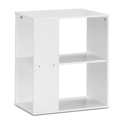 3-Tier Side End Table with Storage Shelves -White - Relaxacare