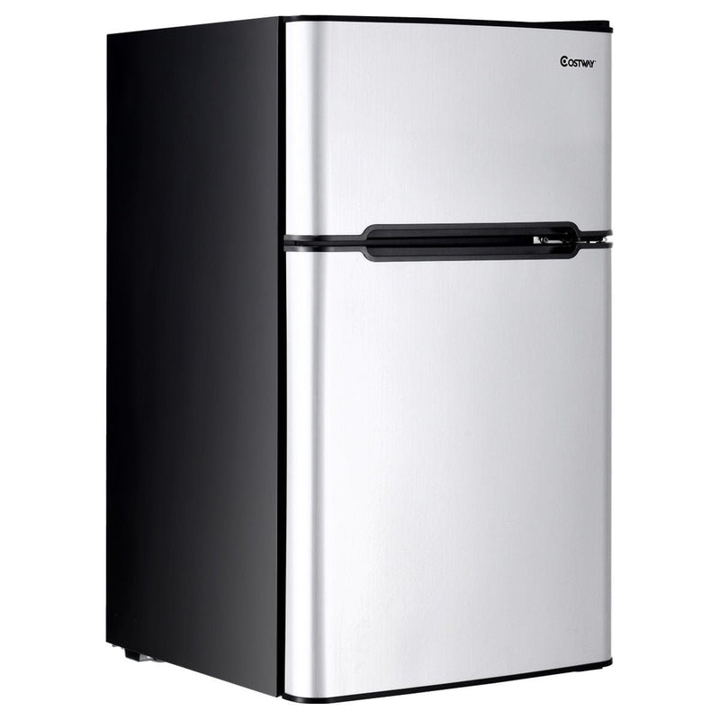 3.2 cu ft Compact Stainless Steel Refrigerator - Relaxacare