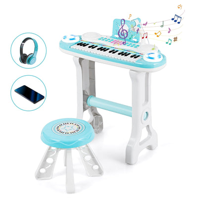 37-key Kids Electronic Piano Keyboard Playset - Relaxacare