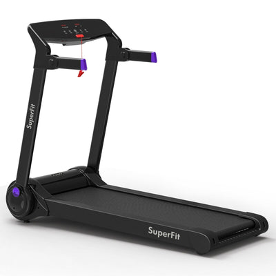 3HP Folding Electric Treadmill Running Machine-Purple - Relaxacare