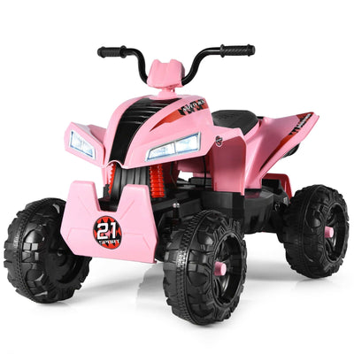 4 Wheels Quad Spring Suspension Kids Ride On ATV-Pink - Relaxacare