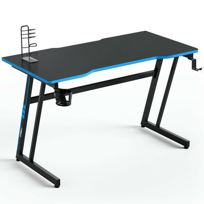 47.5 Inch Z-Shaped Computer Gaming Desk with Handle Rack - Relaxacare