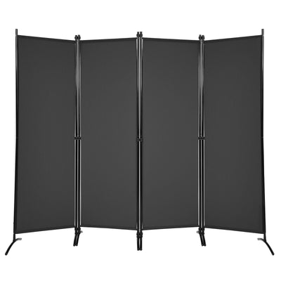 5.6 Feet 4 Panel Room Divider with Steel Frame - Relaxacare