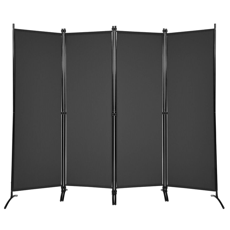 5.6 Feet 4 Panel Room Divider with Steel Frame - Relaxacare