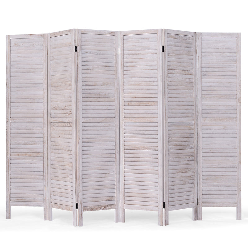 6 Panels Classic Venetian Wooden Slat Room Screen - Relaxacare