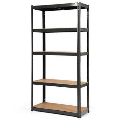 72" Storage Shelf Steel Metal 5 Levels Adjustable Shelves-Black - Relaxacare