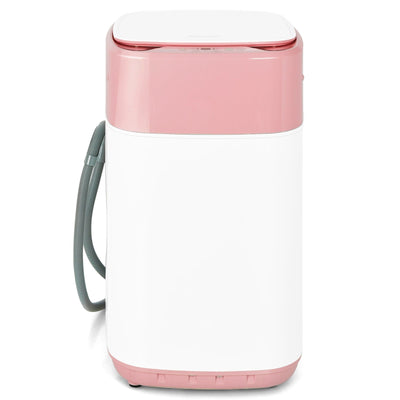 8lbs Portable Fully Automatic Washing Machine with Drain Pump-Pink - Relaxacare