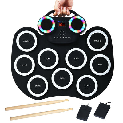 9 Pads MIDI Electronic Roll Up Drum Set - Relaxacare