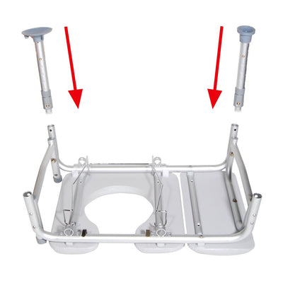 DRIVE MEDICAL - Padded Seat Transfer Bench with Commode Opening - Relaxacare