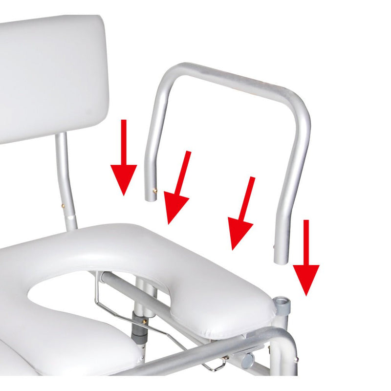 DRIVE MEDICAL - Padded Seat Transfer Bench with Commode Opening - Relaxacare